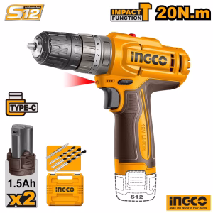 Cordless Impact Drill 12V (2x Battery)